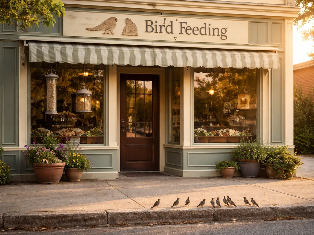 Exterior view of a Wild Birds Unlimited specialty bird-feeding store storefront