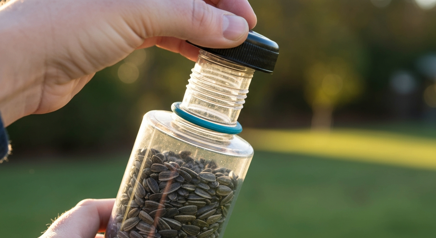 screw top bird feeder